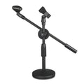 LKT-300 30-65cm Soporte de micrófono doble con base de disco de metal completo, tamaño:, 140mm Base, 160mm Base