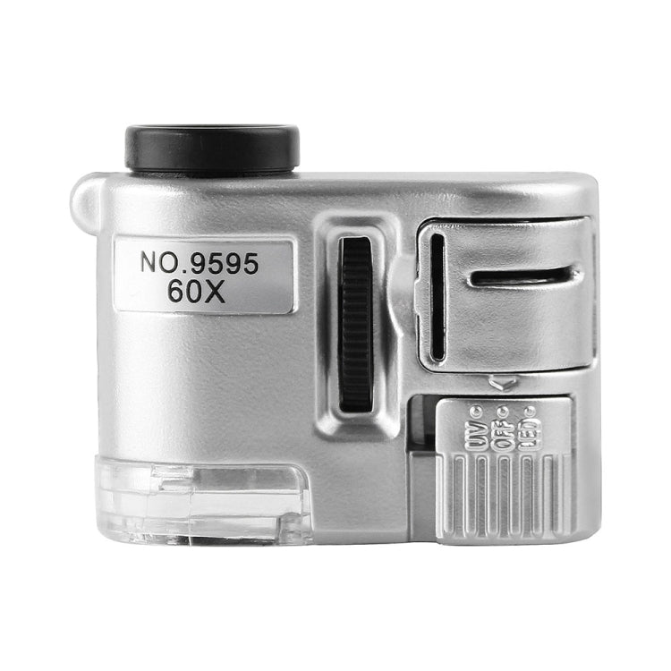 9595 60X Luz LED Luz UV Mini Microscopio, 9595