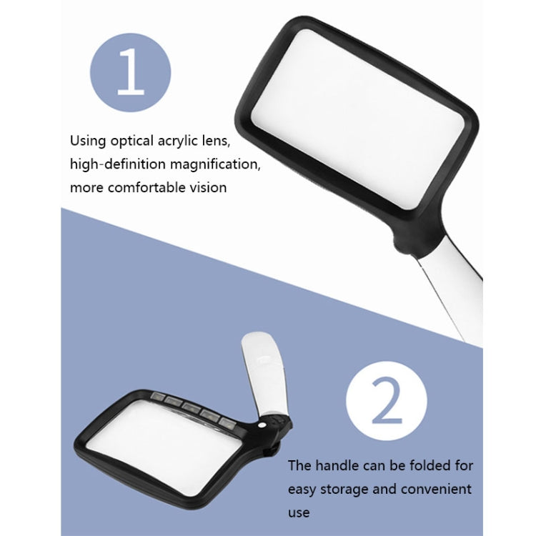 Lupa de mano plegable con luz LED 10863 3X, 3X