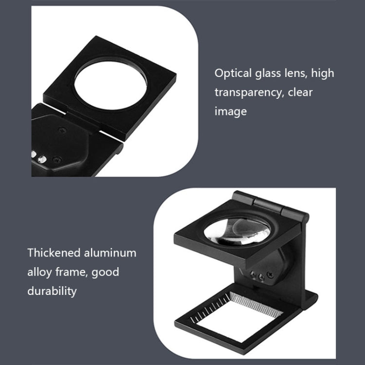 Lupa plegable con luz LED doble 9005B 10X