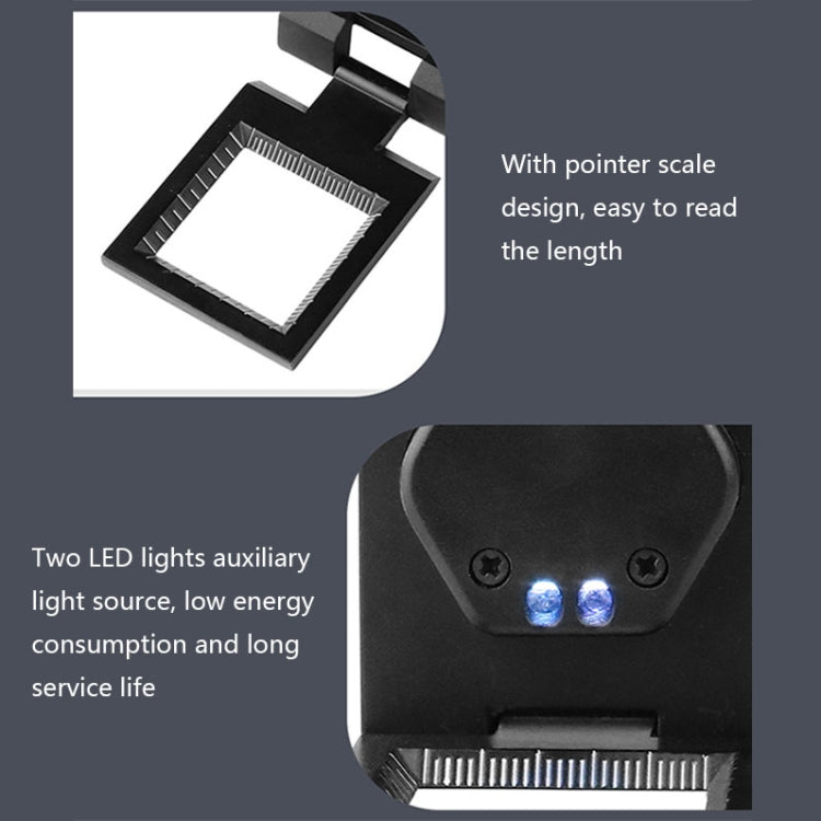 Lupa plegable con luz LED doble 9005B 10X