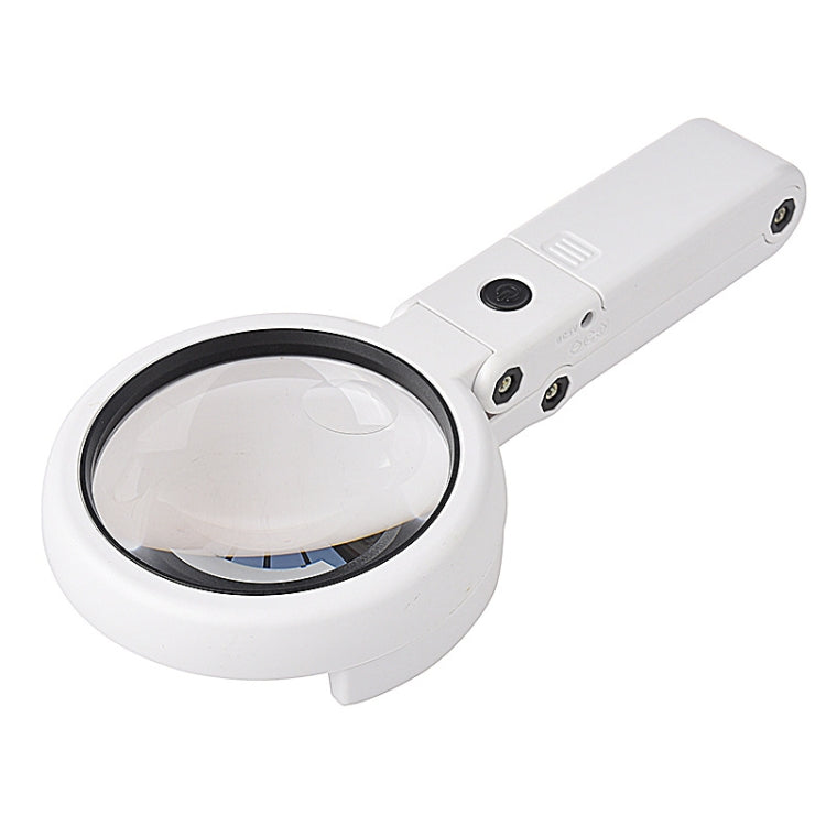 Lupa de mano con luz LED de carga USB 5X / 11X, 5X / 11X