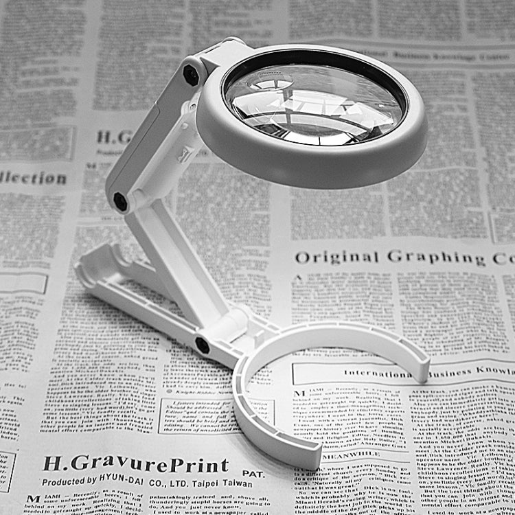 Lupa de mano con luz LED de carga USB 5X / 11X, 5X / 11X