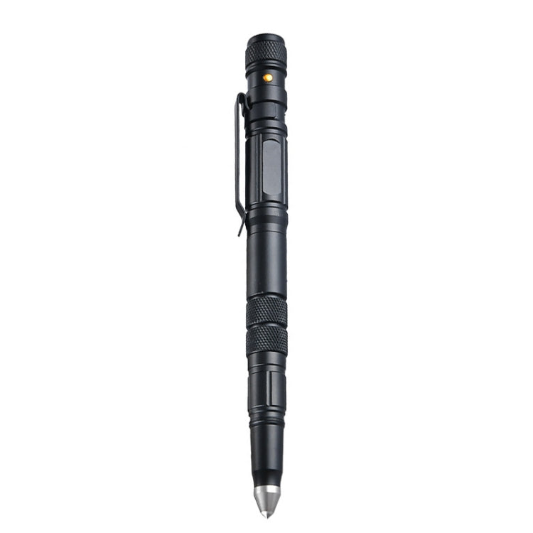 P08 LED para exteriores con pluma de autodefensa para romper ventanas de acero de tungsteno intermitente, Negro, Oro, Gris