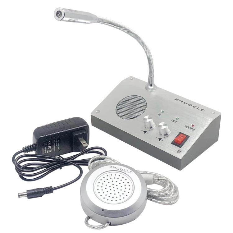 ZHUDELE ZDL-9908 Ventana Walkie-talkie bidireccional Banco/Hospital/Estación/Contador Micrófono Amplificador, Enchufe de la UE, EU Plug, UK Plug, US Plug