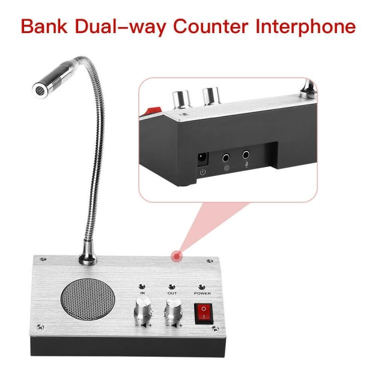 ZHUDELE ZDL-9908 Ventana Walkie-talkie bidireccional Banco/Hospital/Estación/Contador Micrófono Amplificador, Enchufe de la UE, EU Plug, UK Plug, US Plug