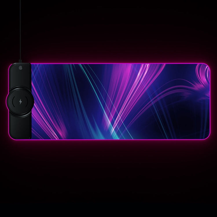 Alfombrilla de ratón con iluminación RGB multifuncional K9186 con cargador inalámbrico