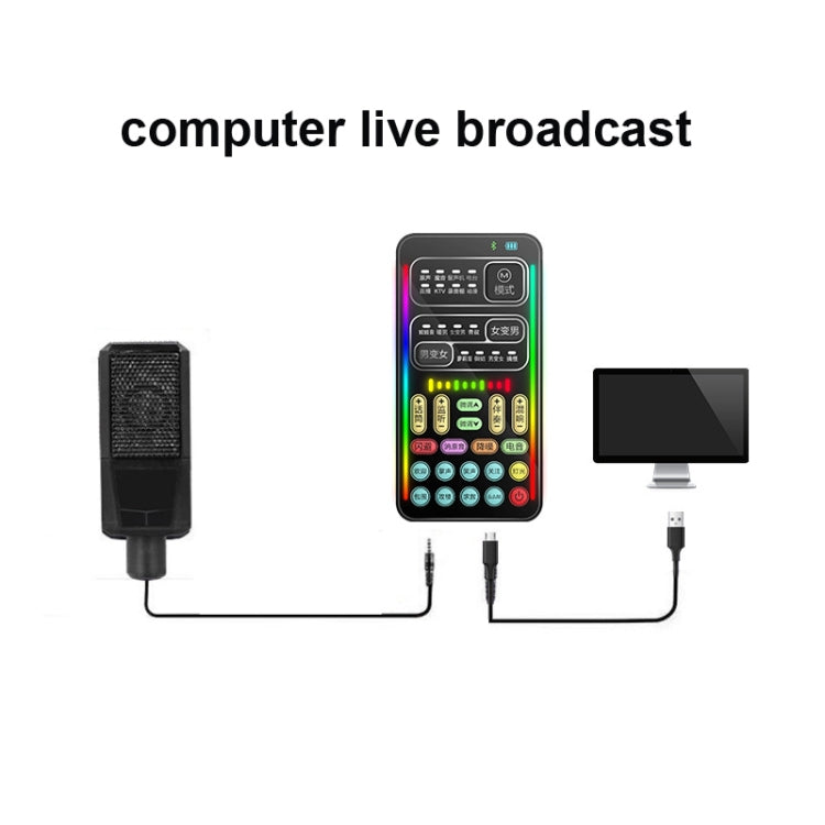 Tarjeta de sonido de computadora móvil de transmisión en vivo de juego de cambiador de voz, i9, i9  Set, K9, K9 Set