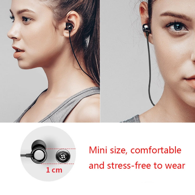 Havit i30 Mini auricular Bluetooth deportivo magnético montado en el cuello, Rojo, Negro