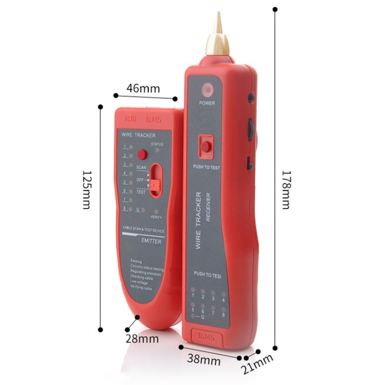 Wire Tracker Network Cable Detector RJ45 RJ11 Tester para líneas telefónicas y cables LAN, RJ45 RJ11 Tester