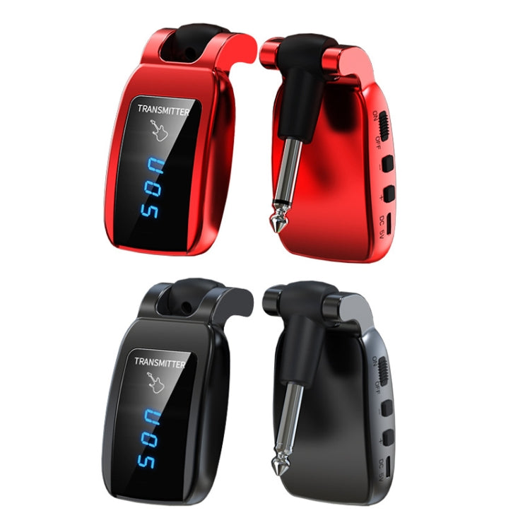U12DX 6.35mm Jack Wireless Guitar Transmisor Receptor Adaptador Recargable, U12DX Red, U12DX Black