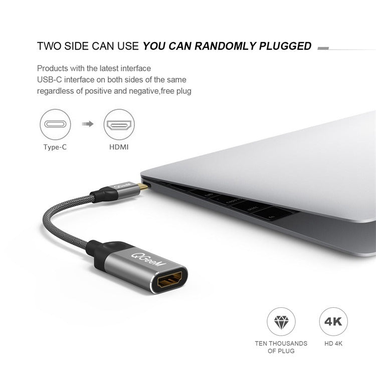 Adaptador QGeeM QG-UA01 USB TIPO-C a HDMI