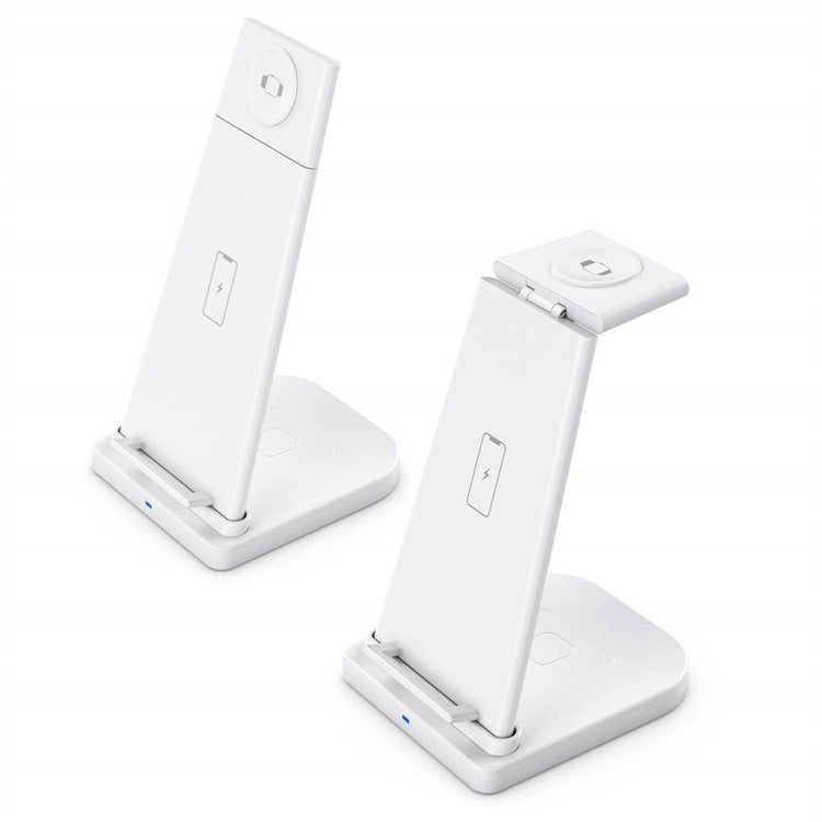 QGeeM QG-WC05 3 en 1 Cargador inalámbrico portátil desmontable, Blanco, Negro