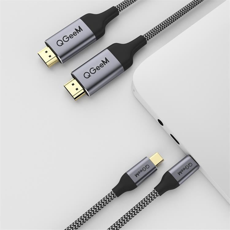 QGeeM QG-UA09 Tipo-C a cable HDMI, 1.2m, 1.8m, 3m