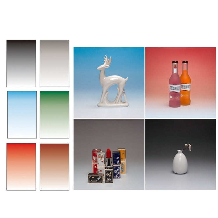 54 x 83 cm Gradient Morandi Película de doble cara Photo Props Papel de fondo, Red / Gold Brown, Blue /Green, Deep Gray / Light Gray