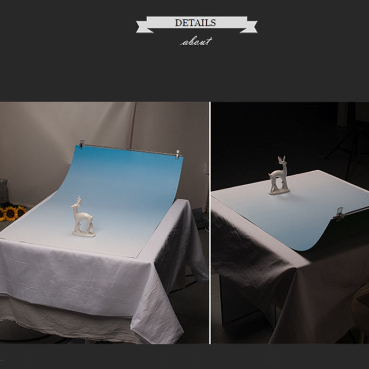 54 x 83 cm Gradient Morandi Película de doble cara Photo Props Papel de fondo, Red / Gold Brown, Blue /Green, Deep Gray / Light Gray