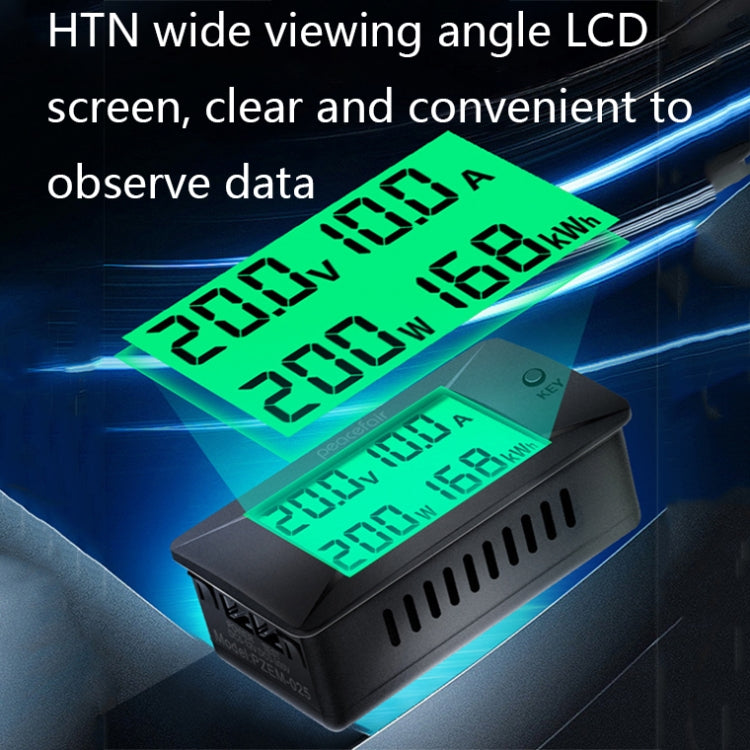 Peacefair PZEM-025 DC Multifuncional DC Digital Display Tester, 50A, 100A, 200A, 300A