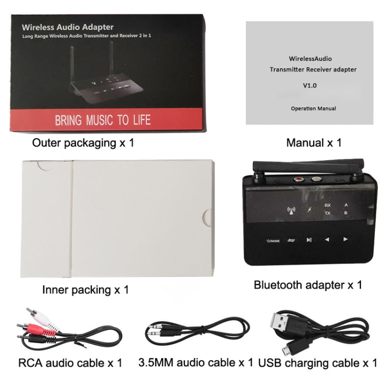 Adaptador de transmisor de audio Bluetooth B2, B2
