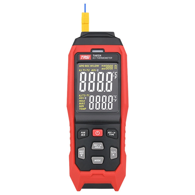 TASI Medidor de temperatura de contacto Termómetro de sonda de termopar tipo K, estilo:, TA612A Single Channel, TA612B Dual Channels, TA612C 4 Channels