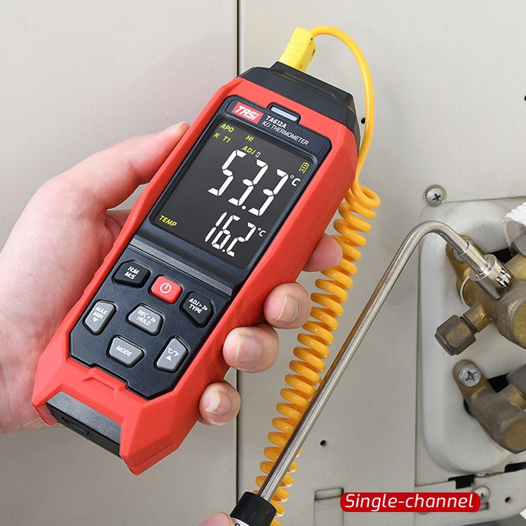 TASI Medidor de temperatura de contacto Termómetro de sonda de termopar tipo K, estilo:, TA612A Single Channel, TA612B Dual Channels, TA612C 4 Channels