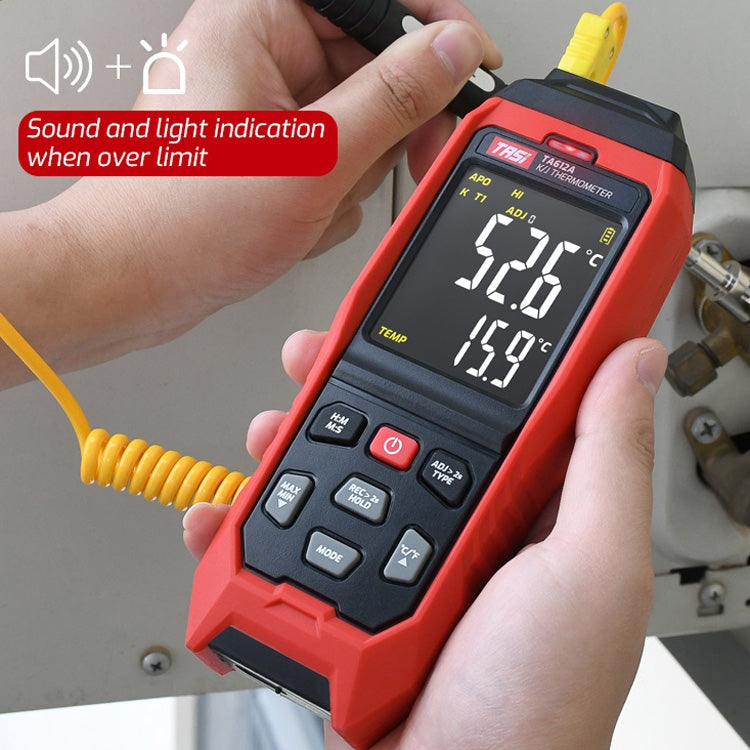 TASI Medidor de temperatura de contacto Termómetro de sonda de termopar tipo K, estilo:, TA612A Single Channel, TA612B Dual Channels, TA612C 4 Channels