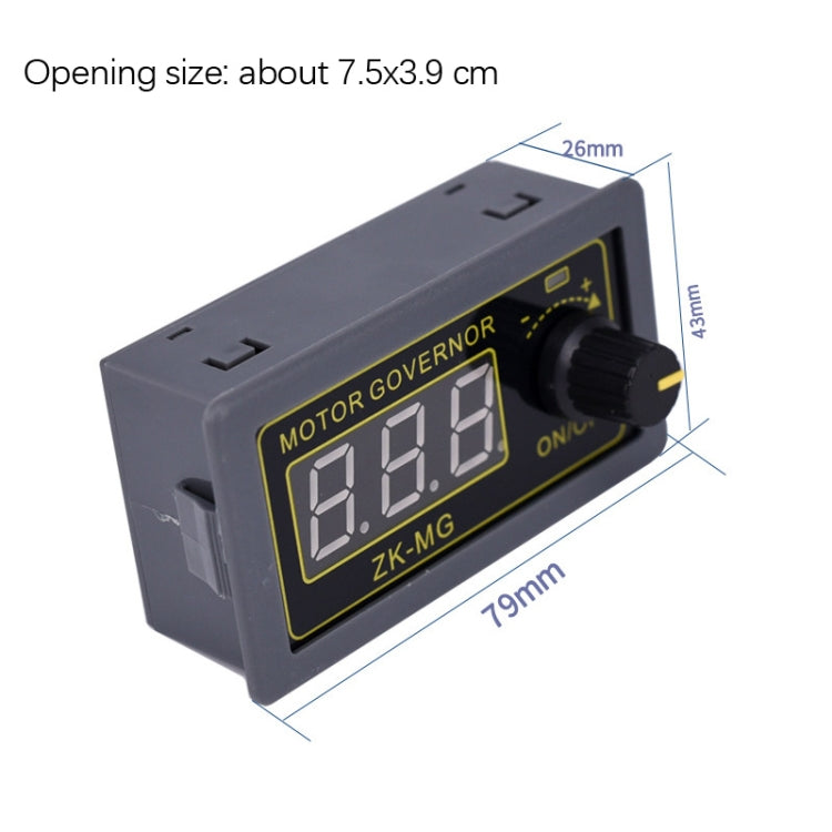 ZK-MG 5-30V Codificador de pantalla digital del gobernador del motor de CC PWM de alta potencia, 150W