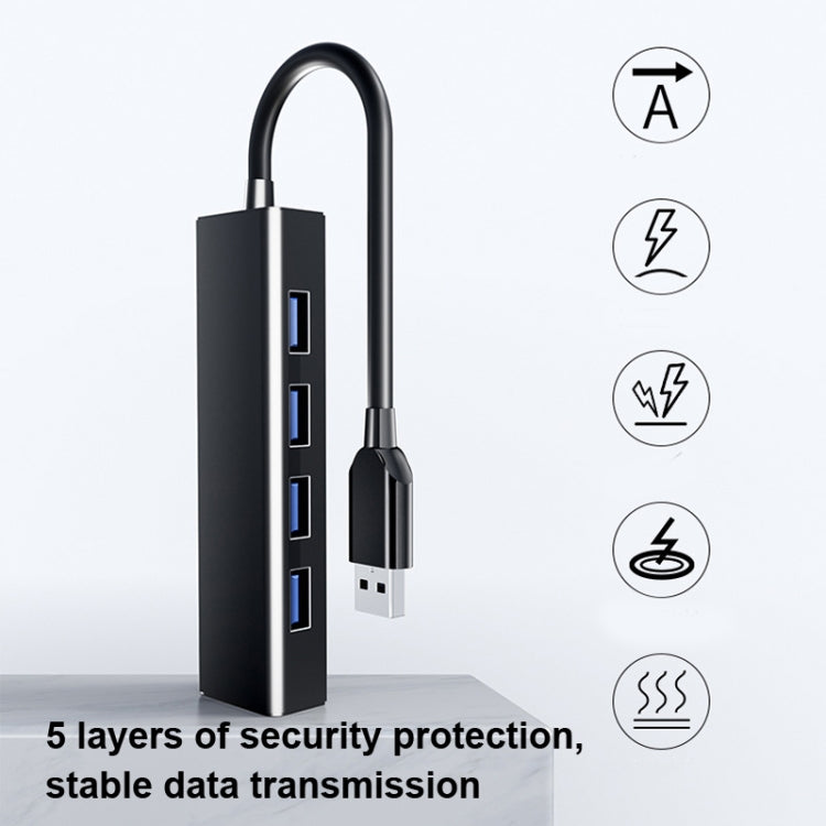 Convertidor HUB de 4 puertos USB 2.0, longitud del cable: 15 cm, estilo:, Without Light Bar, With Light Bar Black, With Light Bar White