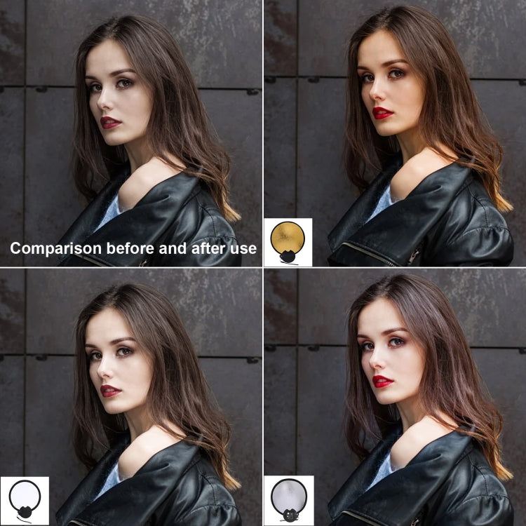 Tablero de luz de relleno de transmisión en vivo de foto de belleza de doble cara de 30CM viene con caja de almacenamiento