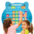 Bolso colgante del calendario de la cabeza del gato de la decoración del aula, Cat Head Calendar