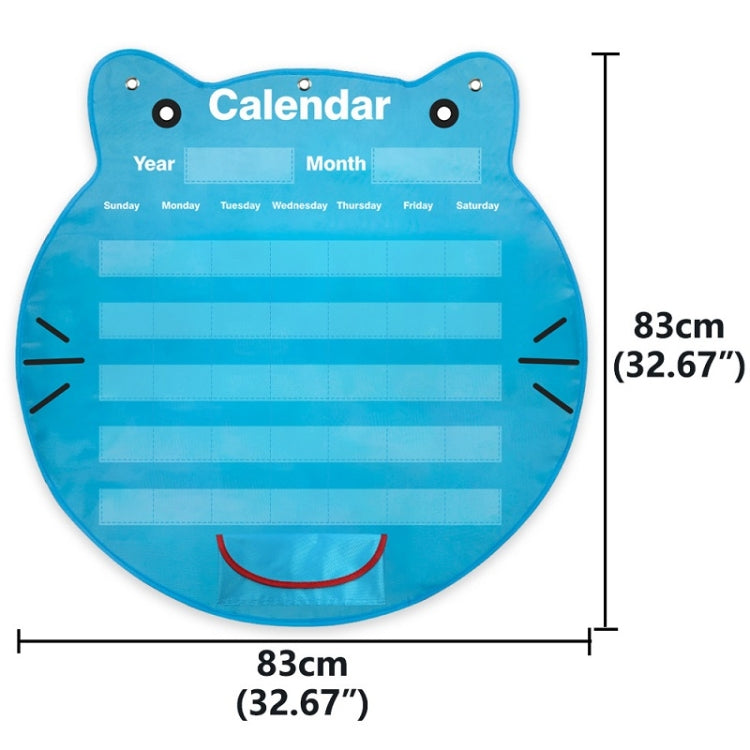 Bolso colgante del calendario de la cabeza del gato de la decoración del aula, Cat Head Calendar