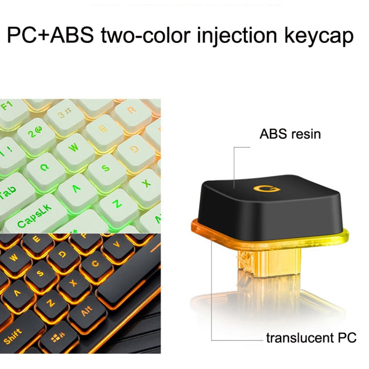 LANGTU L1 104 teclas USB Home Office Film Luminous Wired Keyboard, Longitud del cable: 1,6 m, L1 Orange Light Black, L1 Ice Blue Light Silver White, L1 White Light Black, L1 Ice Blue Light Black, L1 White Light Pink
