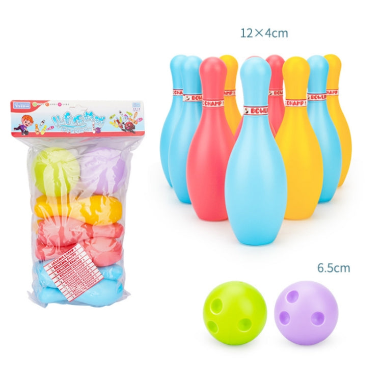 Juego de 3 juegos de juguetes de bolos de plástico para recreación deportiva para niños, tamaño:, 12cm, 15cm, 18cm