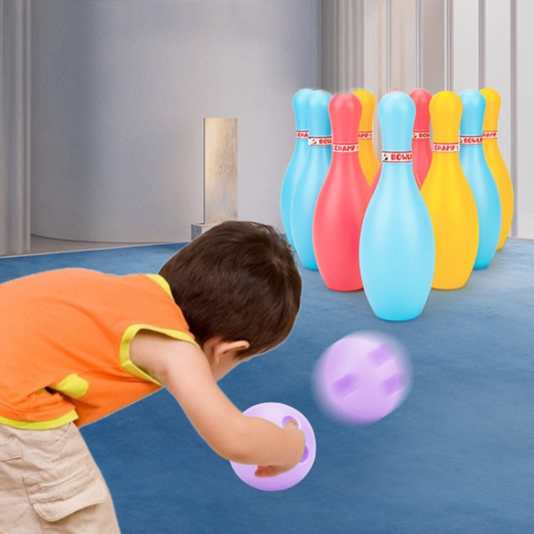Juego de 3 juegos de juguetes de bolos de plástico para recreación deportiva para niños, tamaño:, 12cm, 15cm, 18cm