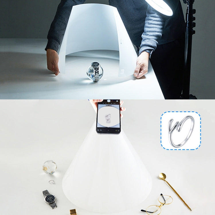 Foco de fotografía de joyería, accesorios de fotografía, tablero de difusión cónico de estudio, Medium, Large, Extra Large