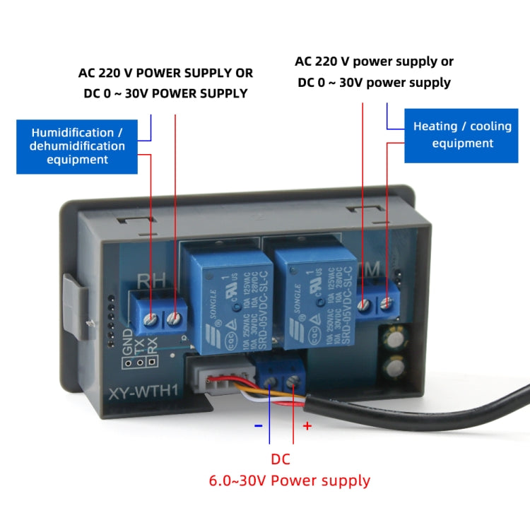 Pantalla digital Panel de control de humedad de temperatura constante automático de doble apagado de alta precisión