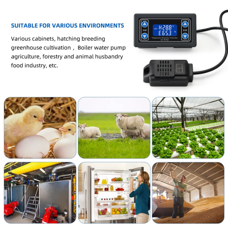Pantalla digital Panel de control de humedad de temperatura constante automático de doble apagado de alta precisión