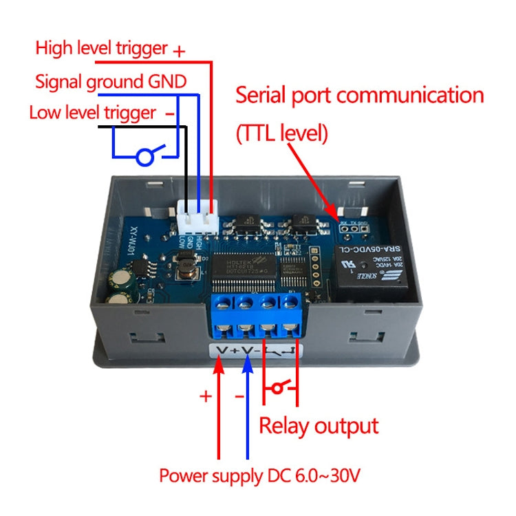 Módulo de relé de 12/24 V Interruptor de circuito de temporización de retardo de apagado de retardo de activación de ciclo, Delay Circuit Switch