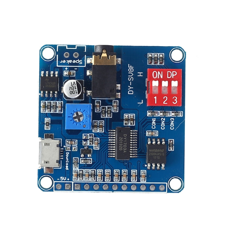 MP3 Voice Play Broadcast Module Chip Serial Port Control Descarga USB con 8M Storage Play Board