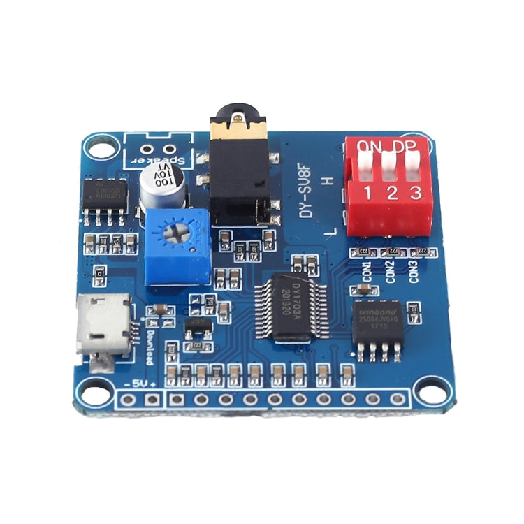 MP3 Voice Play Broadcast Module Chip Serial Port Control Descarga USB con 8M Storage Play Board