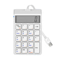 Sunreed SKB886S Teclado con cable de 19 teclas con interfaz USB digital, longitud del cable: 1,5 m, Wired White, Wired Black