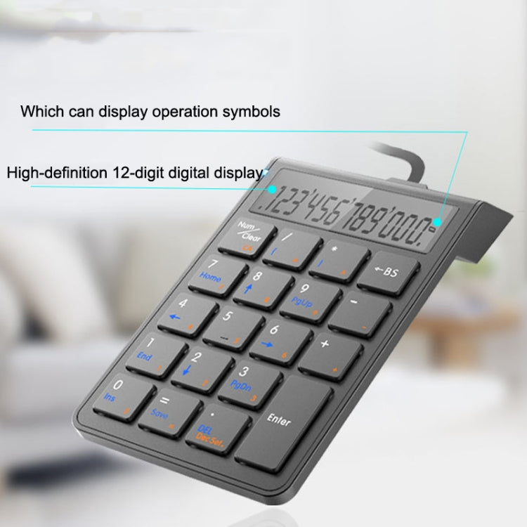 Sunreed SKB886S Teclado con cable de 19 teclas con interfaz USB digital, longitud del cable: 1,5 m, Wired White, Wired Black