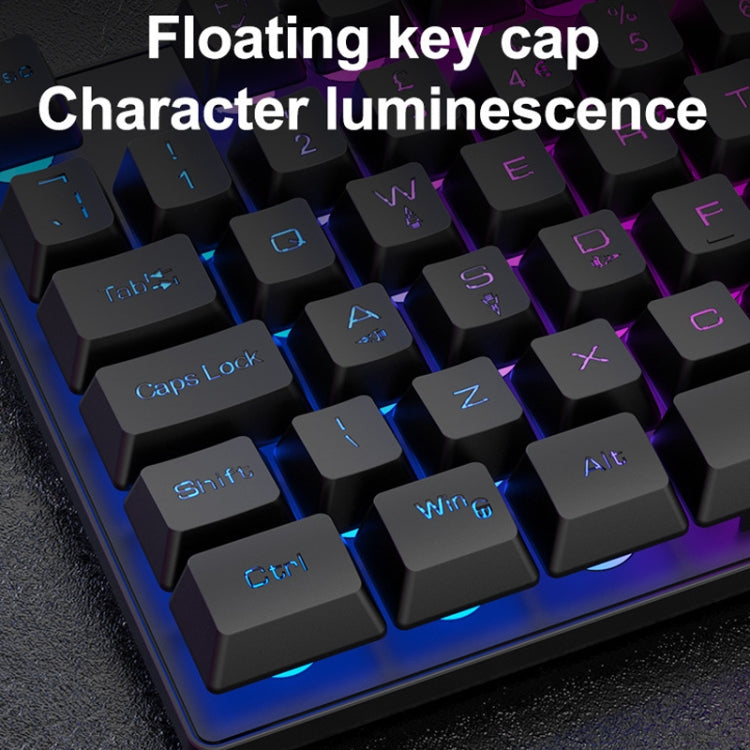 ZIYOU LANG T2 Juego de teclado y mouse luminosos mecánicos para juegos de 88 teclas, longitud del cable: 1,6 m, T2 Black, T2 White, T2 Blue