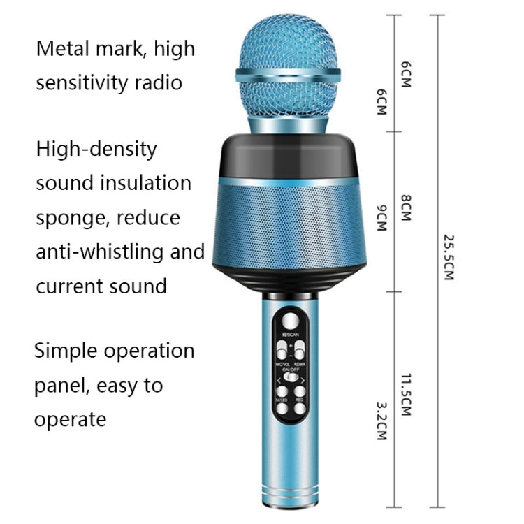 Micrófono en vivo con condensador Bluetooth inalámbrico Q008