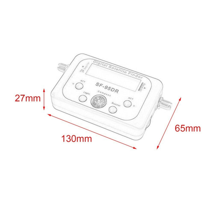 SF-95DR Satellite Finder Receptor de señal de TV con brújula