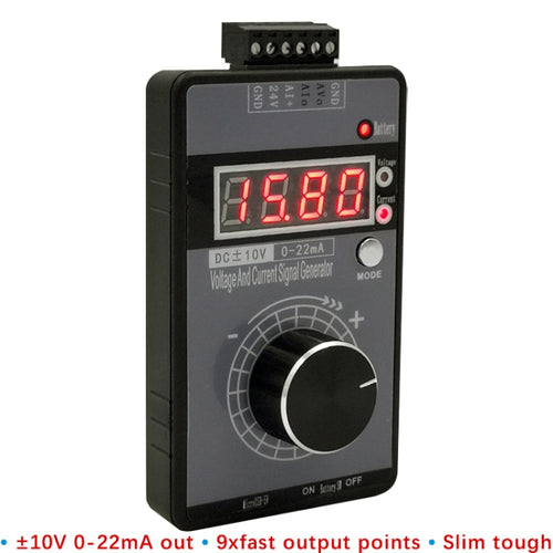 4-20mA 0-10V Generador de señal Simulador de corriente de voltaje ajustable, Without Battery