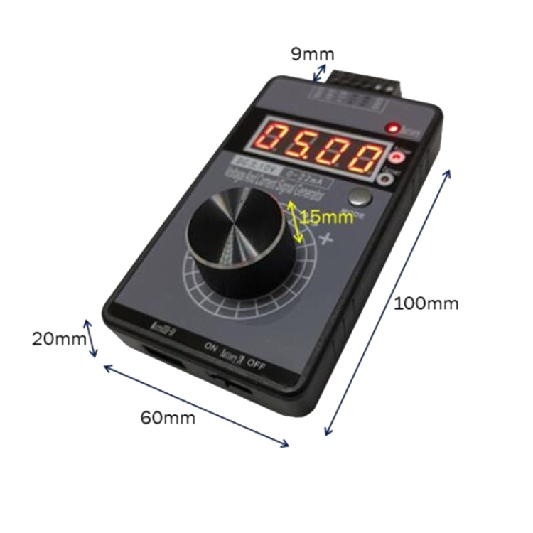 4-20mA 0-10V Generador de señal Simulador de corriente de voltaje ajustable, Without Battery