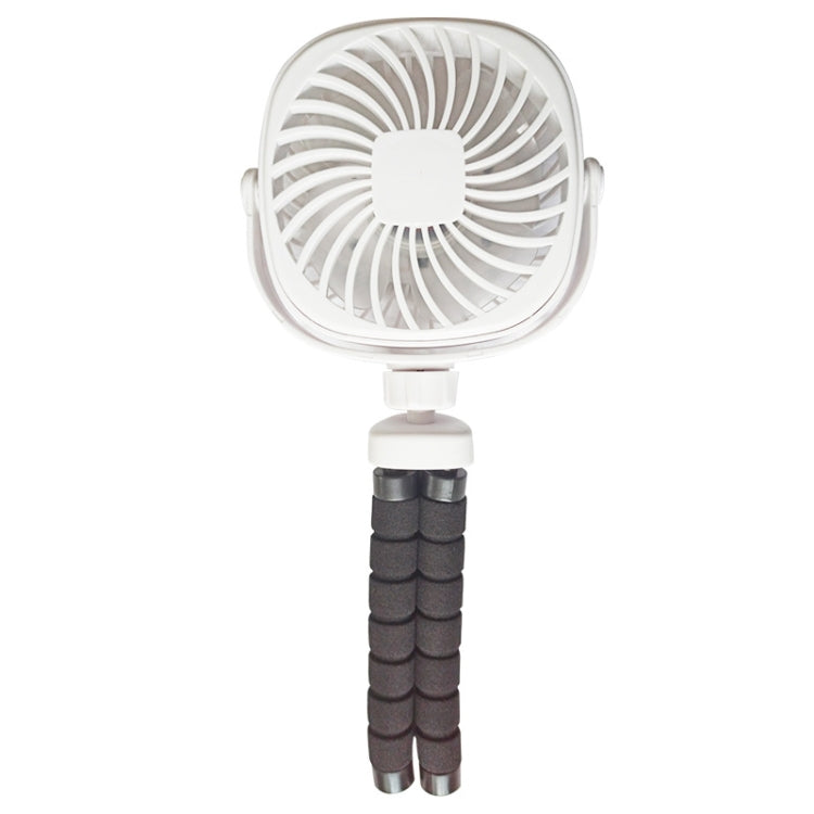 Ventilador de deformación para cochecito de pulpo, ventilador pequeño USB de mano portátil de escritorio, 1200mAh White, 1200mAh Pink, 1200mAh Black, 2200mAh White, 2200mAh Pink, 2200mAh Black