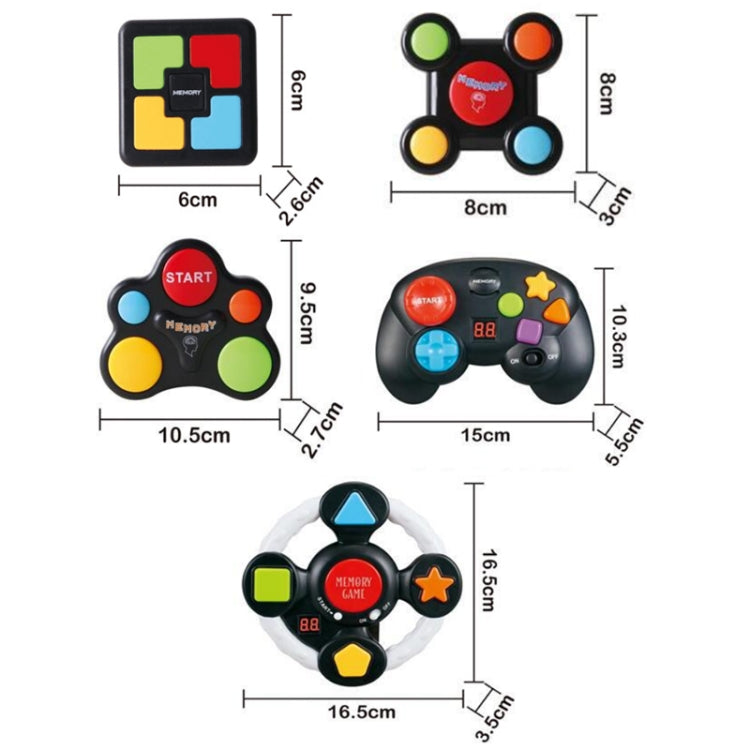 Máquina de juego de entrenamiento de memoria educativa para niños, estilo:, Square, Hands, Shaped, Handle, Steering Wheel