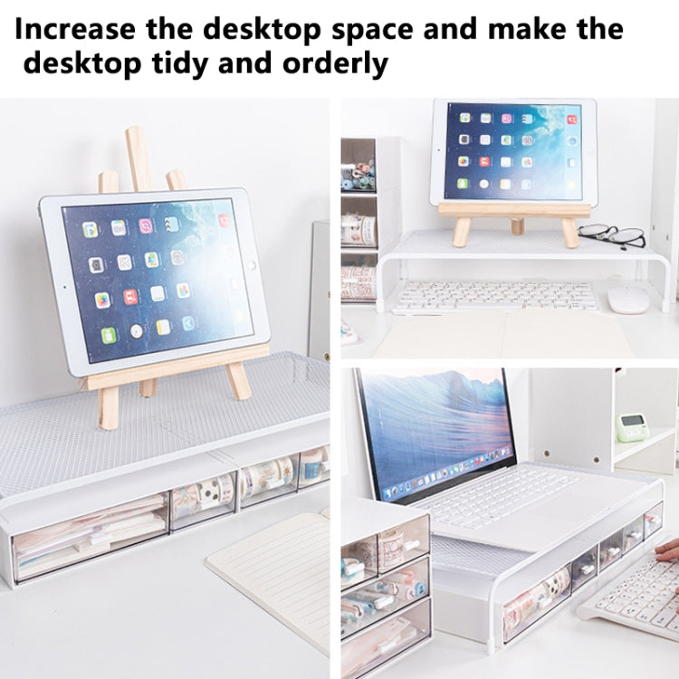 Estante de almacenamiento con soporte para monitor en rack elevado para computadora, estilo:, Single Layer, Lengthen Single Layer, Double Layer, Single Layer+Three Layers, Double Layer+Three Layers