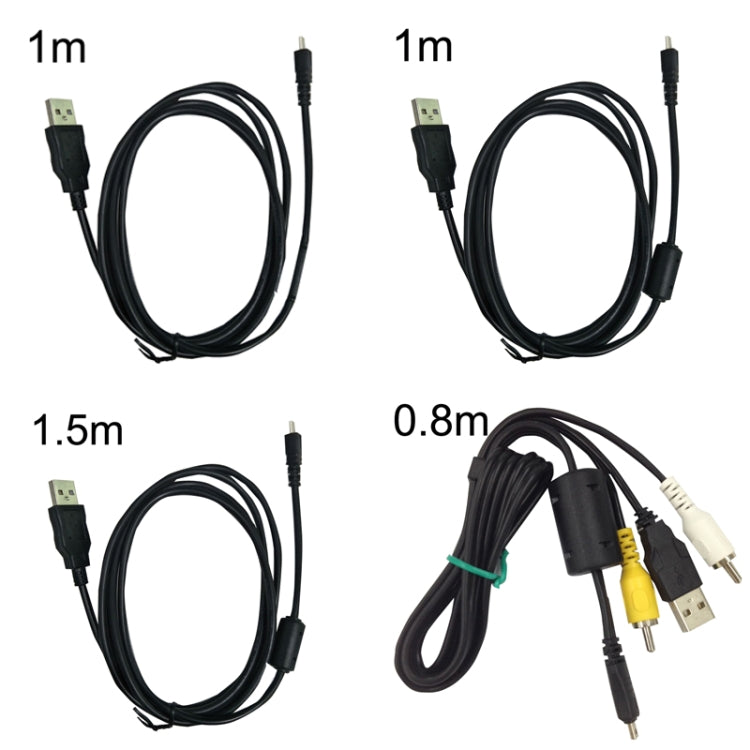 20 cables de datos USB para cámara SLR de 8 pines para Nikon UC-E6, longitud:, For Nikon UC-E6,1m With Magnetic Ring, For Nikon UC-E6,1.5m With Magnetic Ring, For Nikon UC-E6, 0.8m With AV, For Nikon UC-E6,1m Without Magnetic Ring